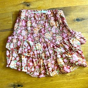 Floral mini skirt